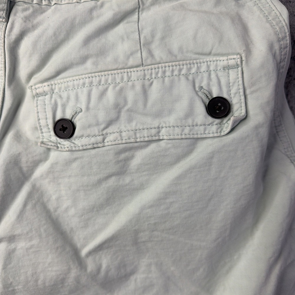 Everlane 4 Tourist Shorts Ice Blue High Rise Rolled Hem Summer Travel Comfort - Picture 9 of 13